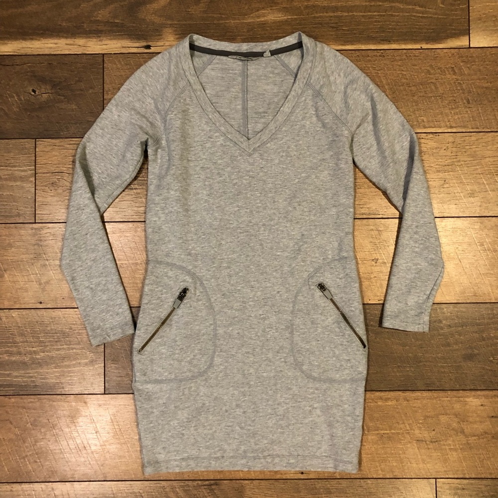 Athleta Gray Sweatshirt Dress